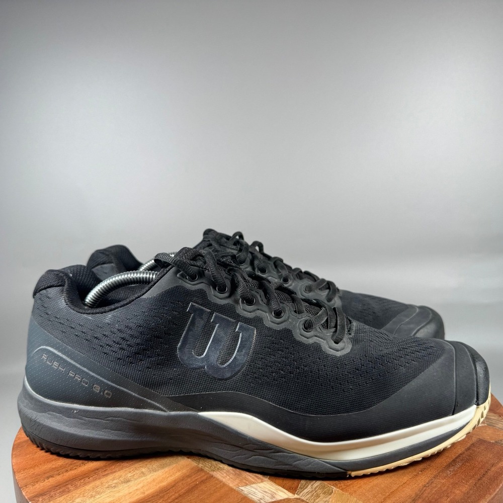 Wilson Rush Pro 3.0 Mens Tennis Shoes Black Ebony WRS325530 Size 11.5